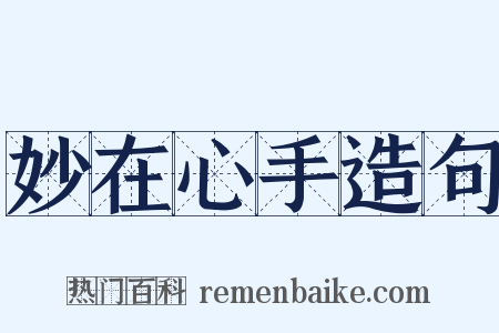 妙在心手造句是什么意思的图片